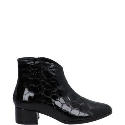 LAKIEROWANE BOTKI 33110 DRAGO NERO. Botki Venezia, bez wzorów, z lakierowanej skóry, bez obcasa, bez zapięcia. Za 319.00 zł.