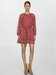 Mango Sukienka koktajlowa Valentin 77034034 Czerwony Regular Fit. Czerwone sukienki Mango, na co dzień, l, bez wzorów, z syntetyku, bez kołnierzyka, bez ramiączek, proste. Za 59.99 zł.