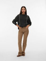 Vero Moda Sweter w kolorze khaki rozmiar: XL. Brązowe swetry Vero Moda, xl, z aplikacjami, z wełny, bez ramiączek. Za 149.31 zł.