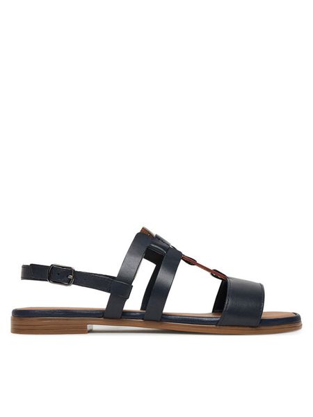 Lasocki Sandały RST-ARENA-83 Granatowy. Niebieskie sandały Lasocki, bez wzorów, ze skóry, bez obcasa, na płaskiej podeszwie, bez zapięcia. Za 149.99 zł.