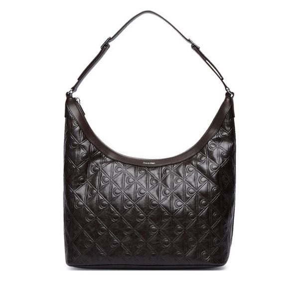 Torebka Calvin Klein. Brązowe torebki klasyczne Calvin Klein, bez wzorów, klasyczne, bez dodatków. Za 649.99 zł.