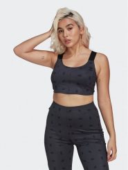 Adidas Top Allover Print Corset HL9159 Szary Slim Fit. Szare topy adidas, bez wzorów, z syntetyku, bez kołnierzyka, bez ramiączek. Za 129.99 zł.