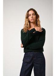 AUTHENTIC CASHMERE Kaszmirowy sweter "Giusalet" w kolorze ciemnozielonym rozmiar: L. Zielone swetry AUTHENTIC CASHMERE, l, bez wzorów, z kaszmiru, bez ramiączek. Za 347.99 zł.