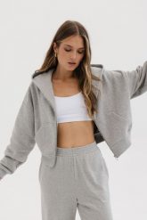 BLUZA AGA SZARY MELANŻ M - Flawless. Szare bluzy Flawless, m, bez wzorów, z bawełny, bez kaptura. Za 396.00 zł.