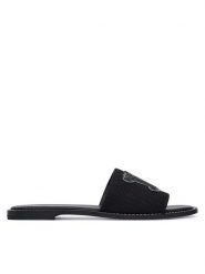 Max Mara Klapki 2616521039650 Czarny. Czarne klapki Max Mara, bez wzorów, z materiału, bez obcasa, bez zapięcia. Za 974.99 zł.