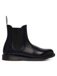 Dr. Martens Sztyblety Flora DM32217001 Czarny. Czarne botki Dr Martens, bez wzorów, ze skóry, bez obcasa, na płaskiej podeszwie, bez zapięcia. Za 679.99 zł.