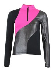 Peak Mountain Koszulka funkcyjna w kolorze srebrno-czarno-różowym rozmiar: M. Czarne t-shirty sportowe Peak Mountain, m, bez wzorów, z materiału, bez ramiączek, outdoorowe. Za 162.11 zł.