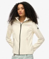 Superdry Kurtka z kapturem Classic Trekker – OFF WHITE. Białe kurtki Superdry, bez wzorów, z elastanu, z kapturem. Za 365.70 zł.