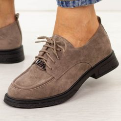 Beżowe półbuty damskie Vinceza 62332. Brązowe półbuty wsuwane VINCEZA, na jesień, z aplikacjami, z dzianiny, biznesowe, z okrągłym noskiem, bez obcasa, na płaskiej podeszwie. Za 179.00 zł.