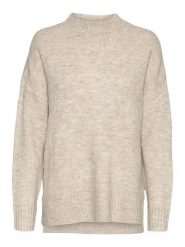 Vero Moda Sweter "Lefile" w kolorze beżowym rozmiar: XL. Brązowe swetry Vero Moda, xl, bez wzorów, bez ramiączek. Za 61.31 zł.