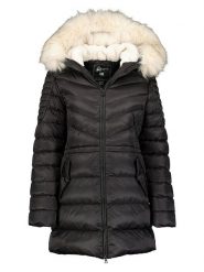 Geographical Norway Płaszcz zimowy "Destinee" w kolorze czarnym rozmiar: S. Czarne płaszcze Geographical Norway, na zimę, s, bez wzorów, z puchu, bez kaptura. Za 250.94 zł.