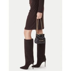 Torebka LOVE MOSCHINO. Brązowe kopertówki Love Moschino, bez wzorów, bez dodatków. Za 699.99 zł.