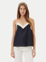 Vero Moda Top Denise 10329790 Czarny Regular Fit. Czarne topy Vero Moda, xl, bez wzorów, z wiskozy, bez kołnierzyka, bez ramiączek. Za 99.99 zł.
