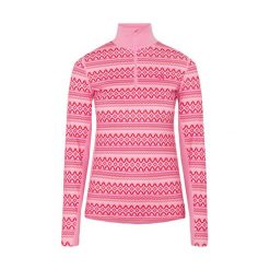Damski sweter 1/2 zip Kari Traa Lilja. Czerwone swetry Kari Traa, bez wzorów, sportowe, bez ramiączek. Za 373.50 zł.