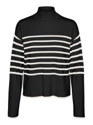 Vero Moda Sweter w kolorze czarno-kremowym rozmiar: S. Czarne swetry Vero Moda, s, bez wzorów, z wiskozy, klasyczne, bez ramiączek. Za 57.06 zł.