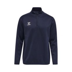 Bluza dresowa 1/2 zip Hummel Essential. Niebieskie bluzy Hummel, bez wzorów, z dresówki, sportowe, bez ramiączek, bez kaptura. Za 198.50 zł.
