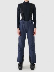 4F Spodnie narciarskie membrana 5000 damskie - granatowe XL. Niebieskie spodnie narciarskie 4f, bez wzorów, z dzianiny, narciarskie. W wyprzedaży za 199.99 zł.