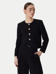 Marella Marynarka Falesia 2613041063 Czarny Regular Fit. Czarne marynarki i żakiety Marella, bez wzorów, z syntetyku, bez ramiączek. Za 1,309.00 zł.