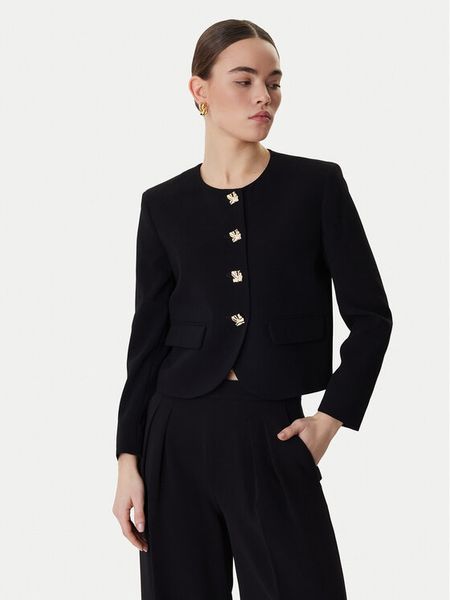 Marella Marynarka Falesia 2613041063 Czarny Regular Fit. Czarne marynarki i żakiety Marella, bez wzorów, z syntetyku, bez ramiączek. Za 1,309.00 zł.