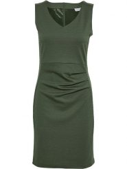 Kaffe Sukienka "Sara" w kolorze khaki rozmiar: L. Brązowe sukienki Kaffe, l, bez wzorów, bez kołnierzyka, bez ramiączek, midi. Za 172.45 zł.