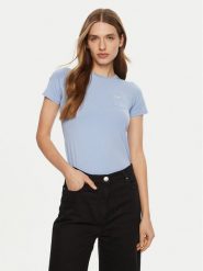 Guess T-Shirt W5RI52 J1314 Niebieski Regular Fit. Niebieskie t-shirty Guess, s, z aplikacjami, z bawełny, bez kołnierzyka, bez ramiączek. Za 79.99 zł.