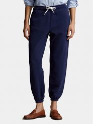 Polo Ralph Lauren Spodnie dresowe Prl Flc Pnt 211943009002 Granatowy Regular Fit. Niebieskie spodnie dresowe Polo Ralph Lauren, bez wzorów, z bawełny. Za 429.99 zł.
