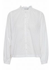 ICHI Koszula 20118244 Biały Regular Fit. Białe koszule ICHI, l, bez wzorów, z bawełny, bez kołnierzyka, bez ramiączek. Za 109.99 zł.