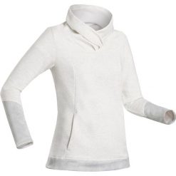 Bluza turystyczna damska Quechua NH100. Szare bluzy QUECHUA, m, bez wzorów, z bawełny, bez kaptura, trekkingowe. W wyprzedaży za 69.99 zł.