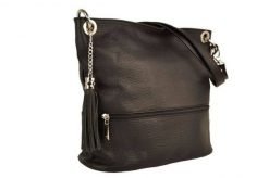 Shopperka skórzana BARBERINI'S czarna 163-1. Czarne shopper bag Barberinis, bez wzorów, ze skóry, biznesowe, bez dodatków. Za 249.99 zł.