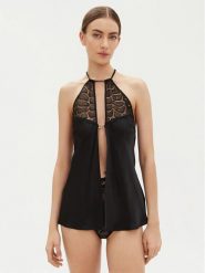 Chantelle Halka Reptilia C01NI5 Czarny Regular Fit. Czarne koszule nocne Chantelle, l, bez wzorów, z jedwabiu, bez ramiączek. Za 449.99 zł.