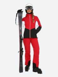 Fischer Kurtka narciarska "Stella" w kolorze czerwono-czarno-białym rozmiar: XL. Białe kurtki narciarskie FISCHER, xl, bez wzorów, bez kaptura, narciarskie. Za 717.96 zł.