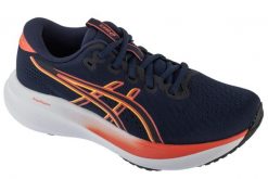 Buty do biegania damskie, Gel-Excite 11. Niebieskie buty treningowe ASICS, bez wzorów, z materiału, przed kostkę, bez zapięcia, do biegania. Za 389.35 zł.