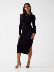 Guess Sukienka codzienna 180176 Czarny Classic Fit. Czarne sukienki Guess, na co dzień, s, z aplikacjami, bez kołnierzyka, bez ramiączek, proste. Za 619.99 zł.