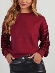 Milan Kiss Sweter w kolorze czerwonym rozmiar: L. Czerwone swetry Milan Kiss, l, bez wzorów, bez ramiączek. Za 147.91 zł.