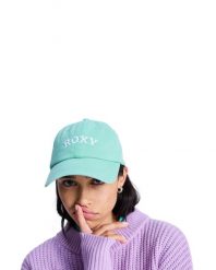 Czapka dla Kobiety SUMMER BREEZY Zielony. Zielone czapki z daszkiem Roxy, bez wzorów, z bawełny. Za 129.99 zł.