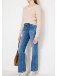 Cecil Dżinsy - Bootcut - w kolorze niebieskim rozmiar: W30/L30. Niebieskie jeansy Cecil, l, z aplikacjami, ze skóry, klasyczne, z podwyższonym stanem. Za 171.68 zł.