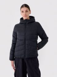 4F Dwustronna kurtka puchowa w kolorze czarnym rozmiar: M. Czarne kurtki 4f, m, bez wzorów, z puchu, bez kaptura. Za 262.29 zł.