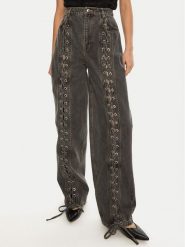 ROTATE Jeansy 113887 Czarny Regular Fit. Czarne jeansy ROTATE, bez wzorów, z bawełny. Za 939.99 zł.