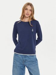 United Colors Of Benetton Koszulka piżamowa 3Y5E3M063 Granatowy Regular Fit. Niebieskie koszule nocne United Colors Of Benetton, m, bez wzorów, z bawełny, bez ramiączek. Za 79.99 zł.