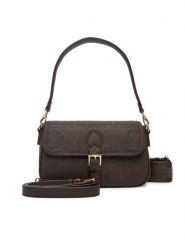 Valentino Torebka Samba Re VBS8ZG09 Brązowy. Brązowe listonoszki Valentino, bez wzorów, ze skóry, bez dodatków. Za 549.99 zł.