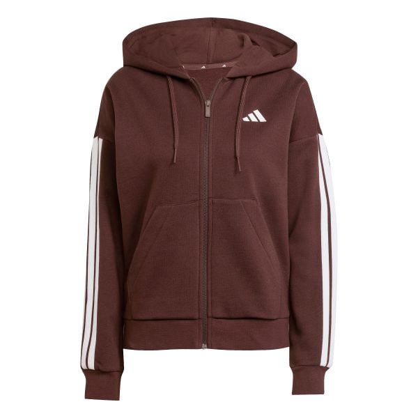 Damska bluza dresowa adidas Essentials 3-Stripes. Białe bluzy adidas, bez wzorów, z dresówki, sportowe, bez ramiączek, bez kaptura. W wyprzedaży za 227.00 zł.