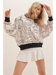 Trend Alaçatı Stili Bluza w kolorze beżowym rozmiar: S. Brązowe bluzy Trend Alaçatı Stili, s, bez wzorów, bez kaptura. Za 86.57 zł.
