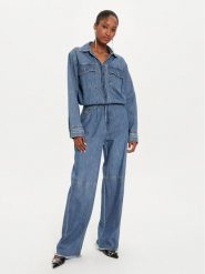 One Teaspoon Kombinezon 26437 Niebieski Relaxed Fit. Niebieskie sukienki One Teaspoon, m, bez wzorów, z jeansu, bez kołnierzyka, bez ramiączek. Za 839.99 zł.