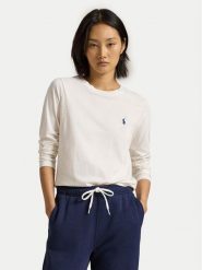 Polo Ralph Lauren Bluzka 211898699025 Biały Regular Fit. Białe bluzki Polo Ralph Lauren, l, bez wzorów, z bawełny, bez kołnierzyka, bez ramiączek. Za 269.99 zł.