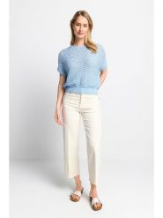 Rich & Royal Sweter w kolorze błękitnym rozmiar: M. Niebieskie swetry Rich & Royal, m, bez wzorów, ze splotem, bez ramiączek. Za 255.34 zł.