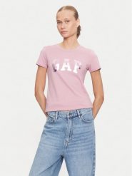 Gap T-Shirt 417797-13 Różowy Regular Fit. Czerwone t-shirty GAP, xxs, bez wzorów, z bawełny, bez kołnierzyka, bez ramiączek. Za 69.99 zł.