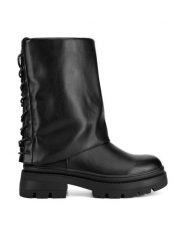 JENNY Botki WFA2875-3 Czarny. Czarne botki Jenny, bez wzorów, bez obcasa, na płaskiej podeszwie, bez zapięcia. Za 149.99 zł.