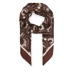 Chusta Weekend Max Mara. Brązowe chusty Weekend Max Mara, bez wzorów. Za 489.99 zł.