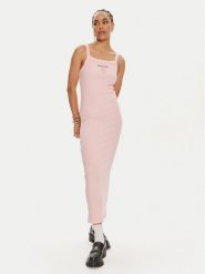 ROTATE Sukienka letnia Vigdis 1124431011 Różowy Slim Fit. Czerwone sukienki ROTATE, s, bez wzorów, z bawełny, bez kołnierzyka, bez ramiączek. Za 299.99 zł.