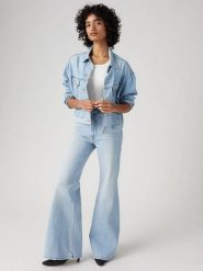 Levi's Dżinsy "Ribcage" - Flared fit - w kolorze błękitnym rozmiar: W25/L30. Niebieskie jeansy Levi's, l, z aplikacjami, klasyczne, z podwyższonym stanem. Za 249.95 zł.